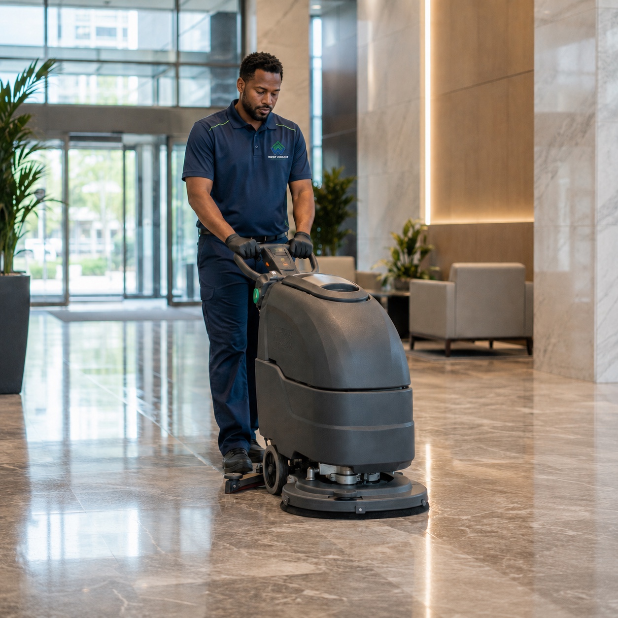 Commercial floor cleaning